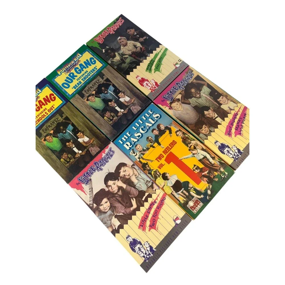THE LITTLE RASCALS / OUR GANG TV Show & Movie Lot 7 VHS Tapes 80s 90 Tested
